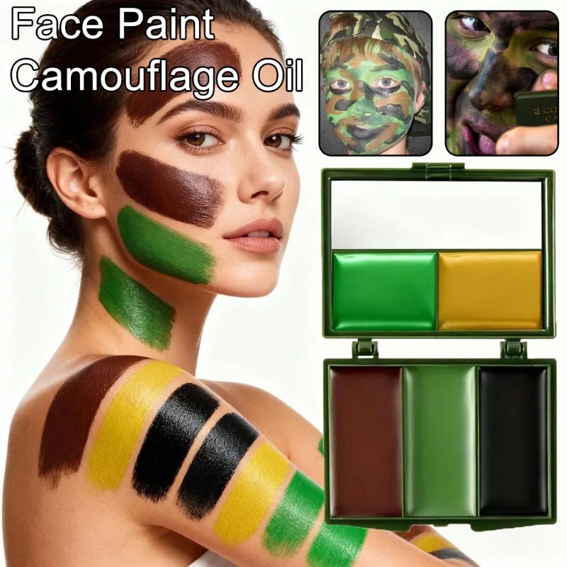 Camo Face Paint - Трехцветная маскировочная краска для лица: тактическое