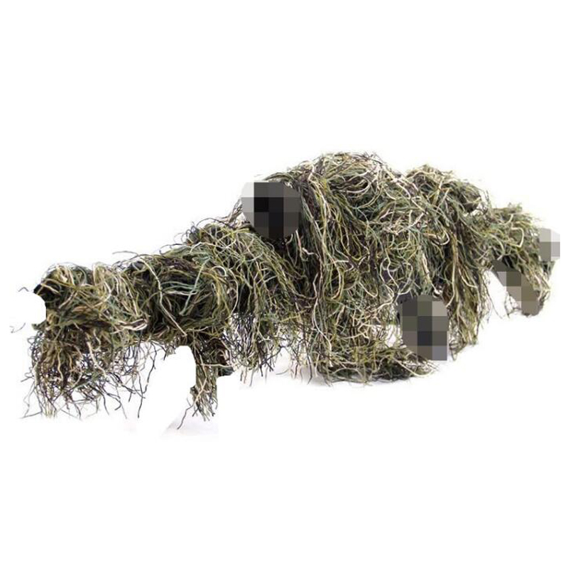 Ghillie Suit Woodland - Тип травы, охотничья винтовка, веревка, маскировочные