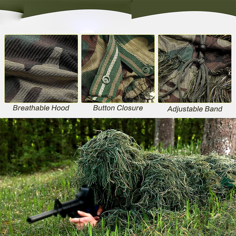Тактический мужской костюм для – обзор и цена Ghillie Suit Woodland